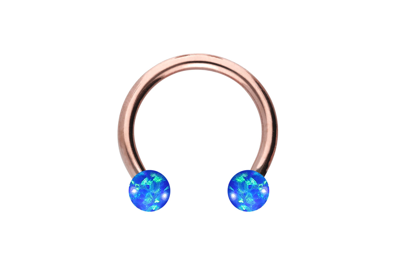 Chirurgenstahl Hufeisenring Piercing SYNTHETISCHE OPALE